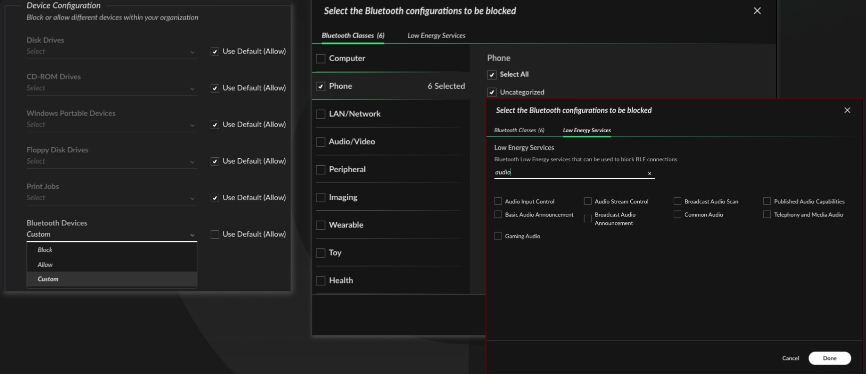 New Bluetooth device control in XDR 3.12