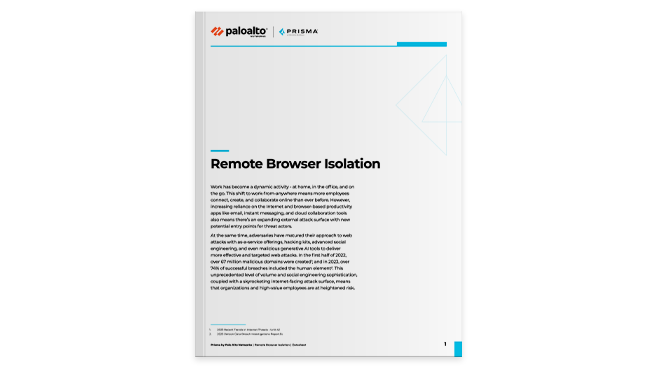 Remote Browser Isolation